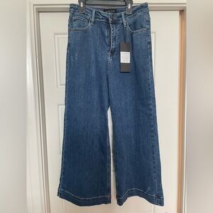 Risen Cropped wide leg jeans